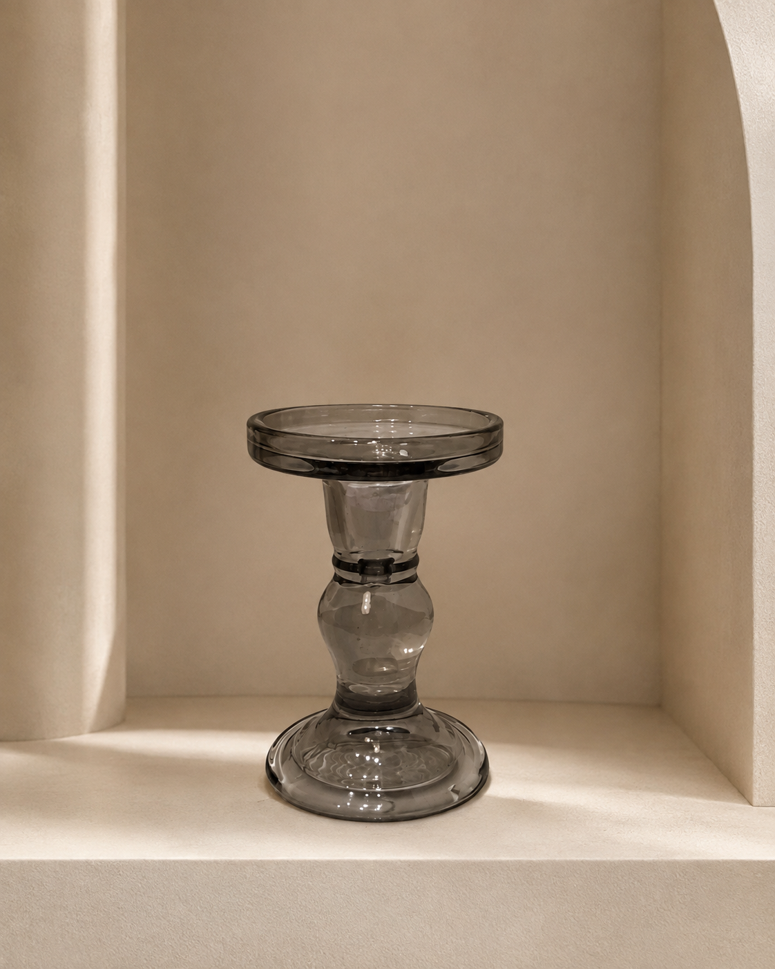 Kandelaar – ribbelglas